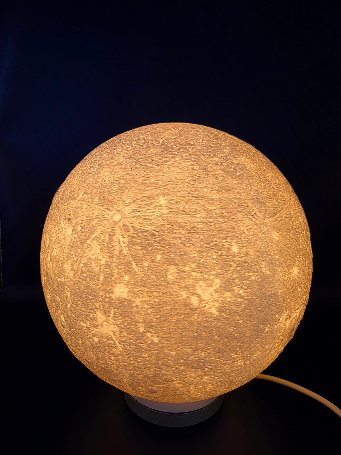 3D Moon Lamp - 18.5cm | LED Night Light with USB | Lunar Lamp for Bedroom, Kids Room & Gifts