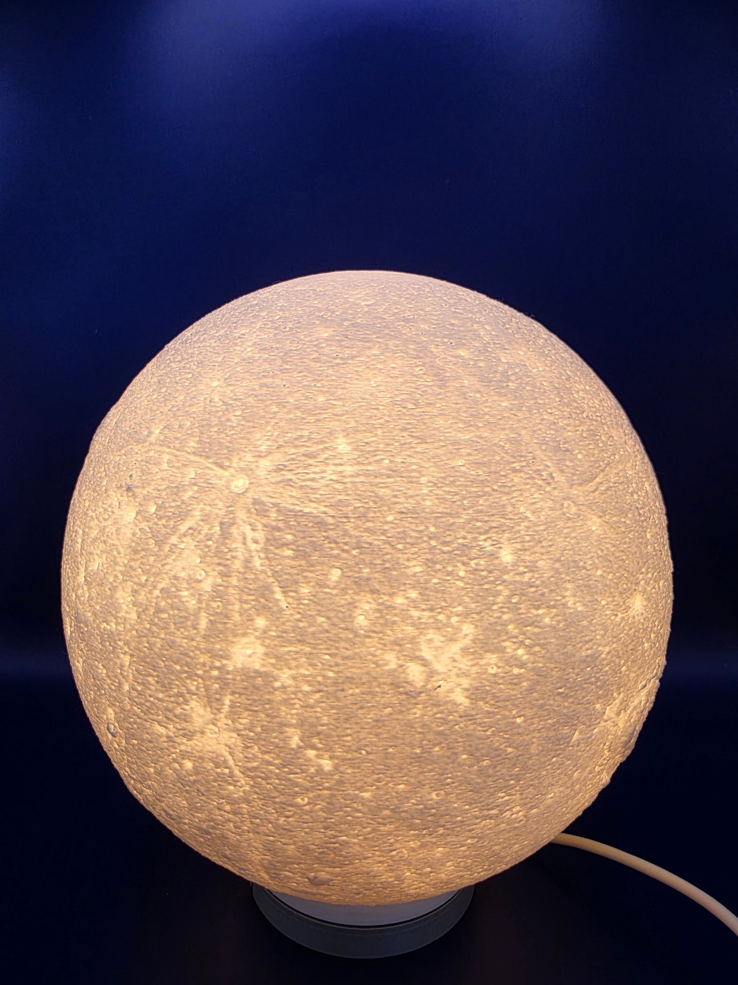 3D Moon Lamp - 18.5cm | LED Night Light with USB | Lunar Lamp for Bedroom, Kids Room & Gifts