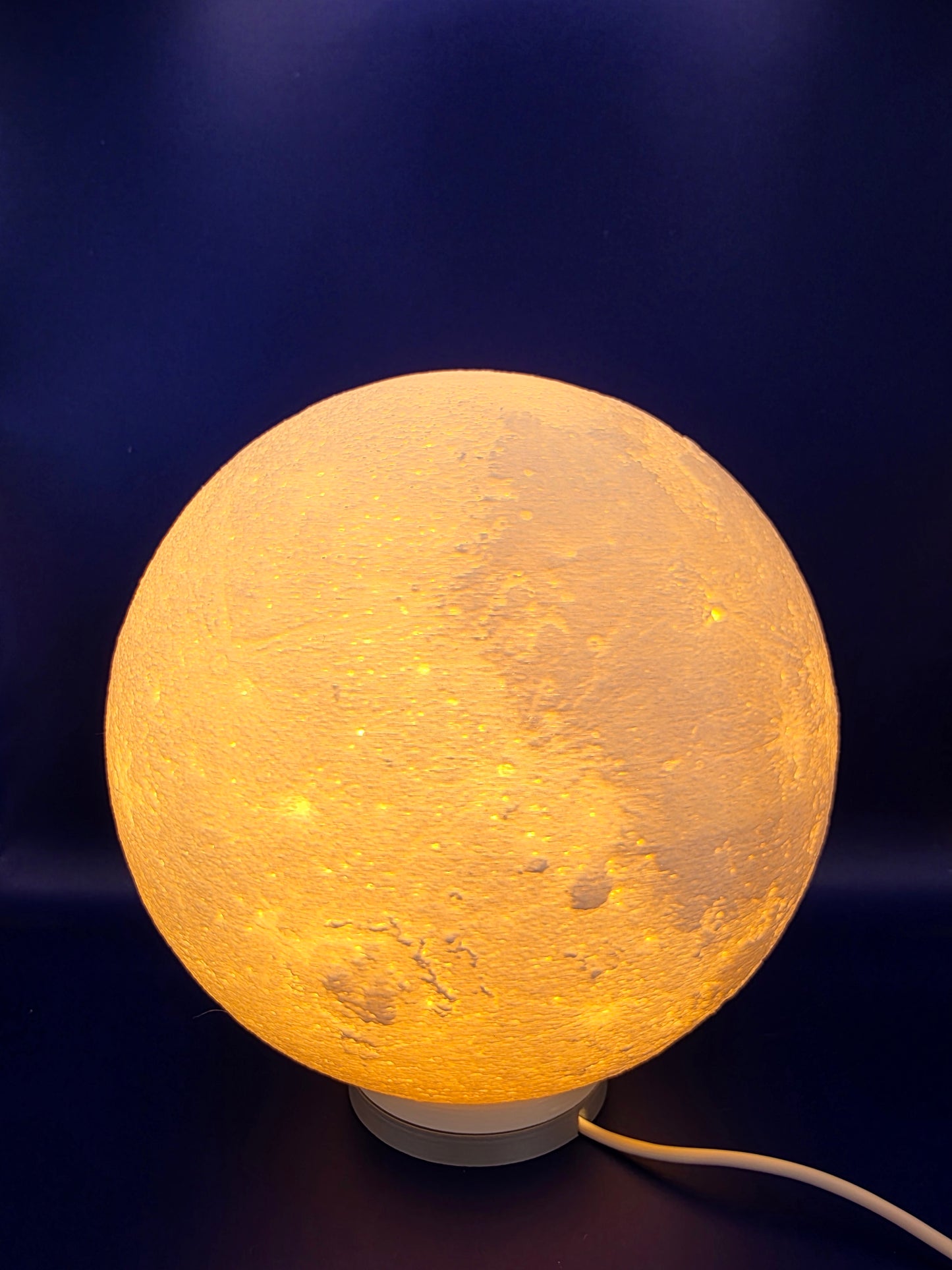 3D Moon Lamp - 18.5cm | LED Night Light with USB | Lunar Lamp for Bedroom, Kids Room & Gifts