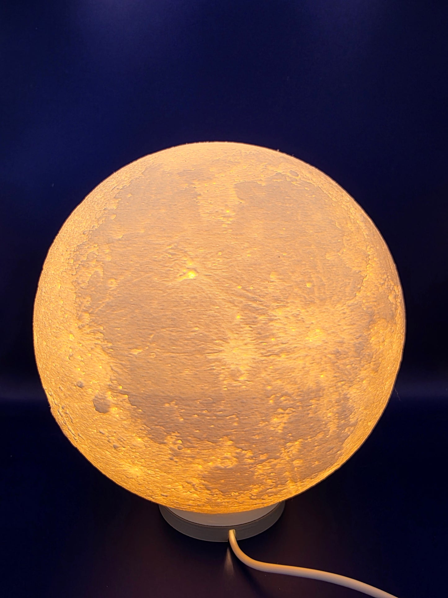 3D Moon Lamp - 18.5cm | LED Night Light with USB | Lunar Lamp for Bedroom, Kids Room & Gifts